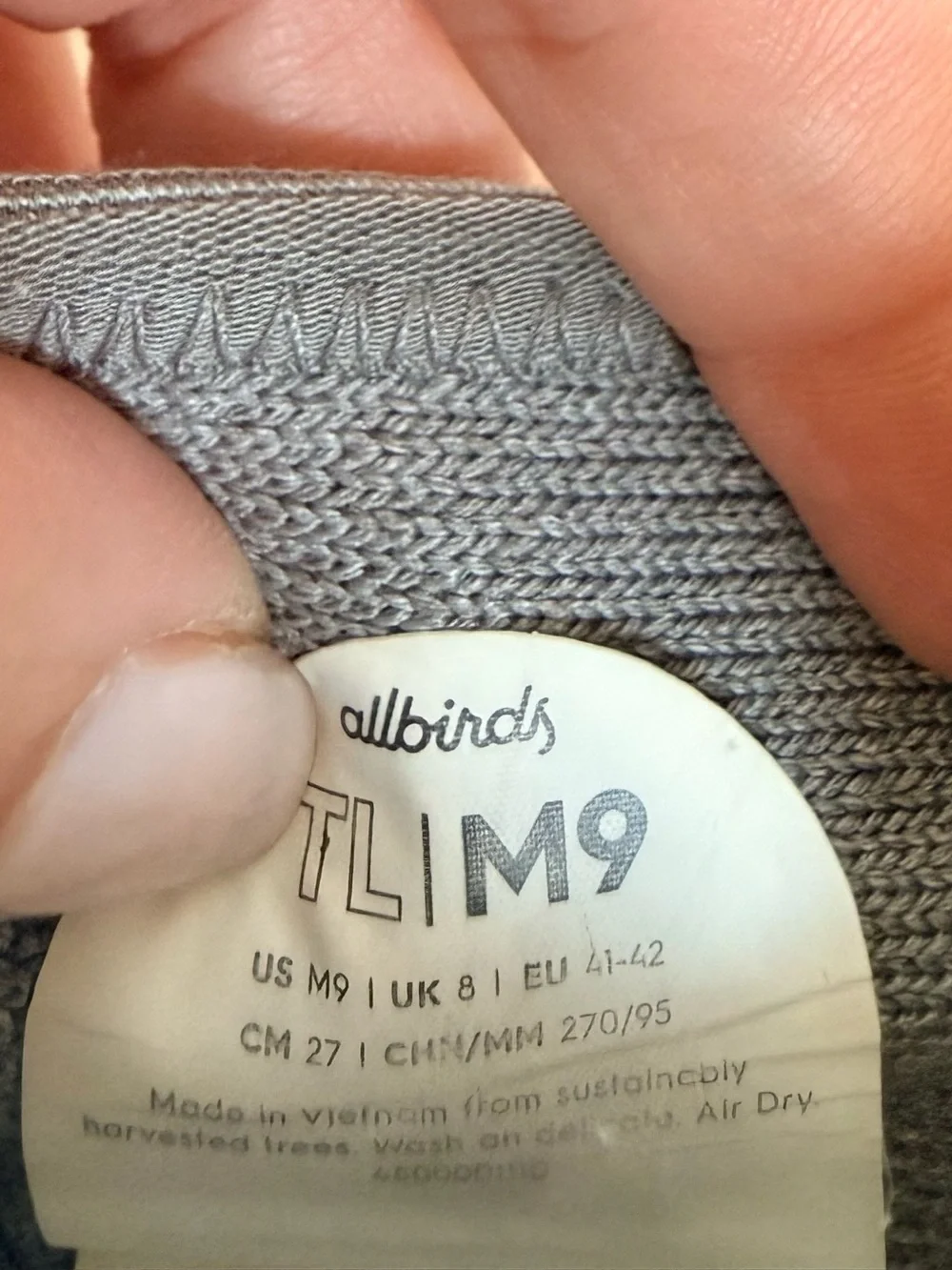 Allbirds Men’s Tree Slip-On Loungers in Gray (Size 9)